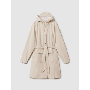Rains NEW Dune Women's Jacket W3 Beige Waterproof Hooded Curve Trench Coat XXL